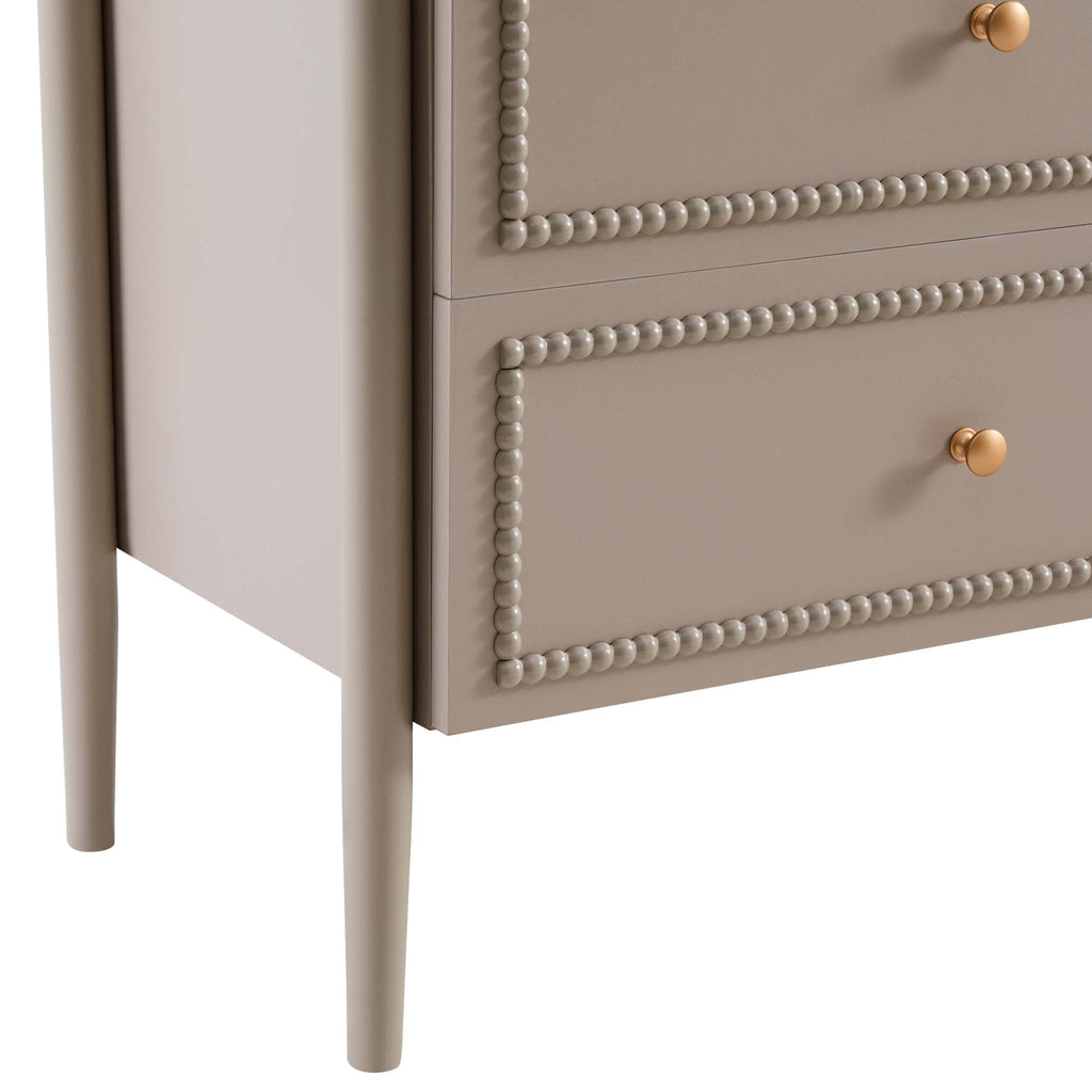 Dusklia - Posy Bobbin 6 Drawer Chest - Taupe