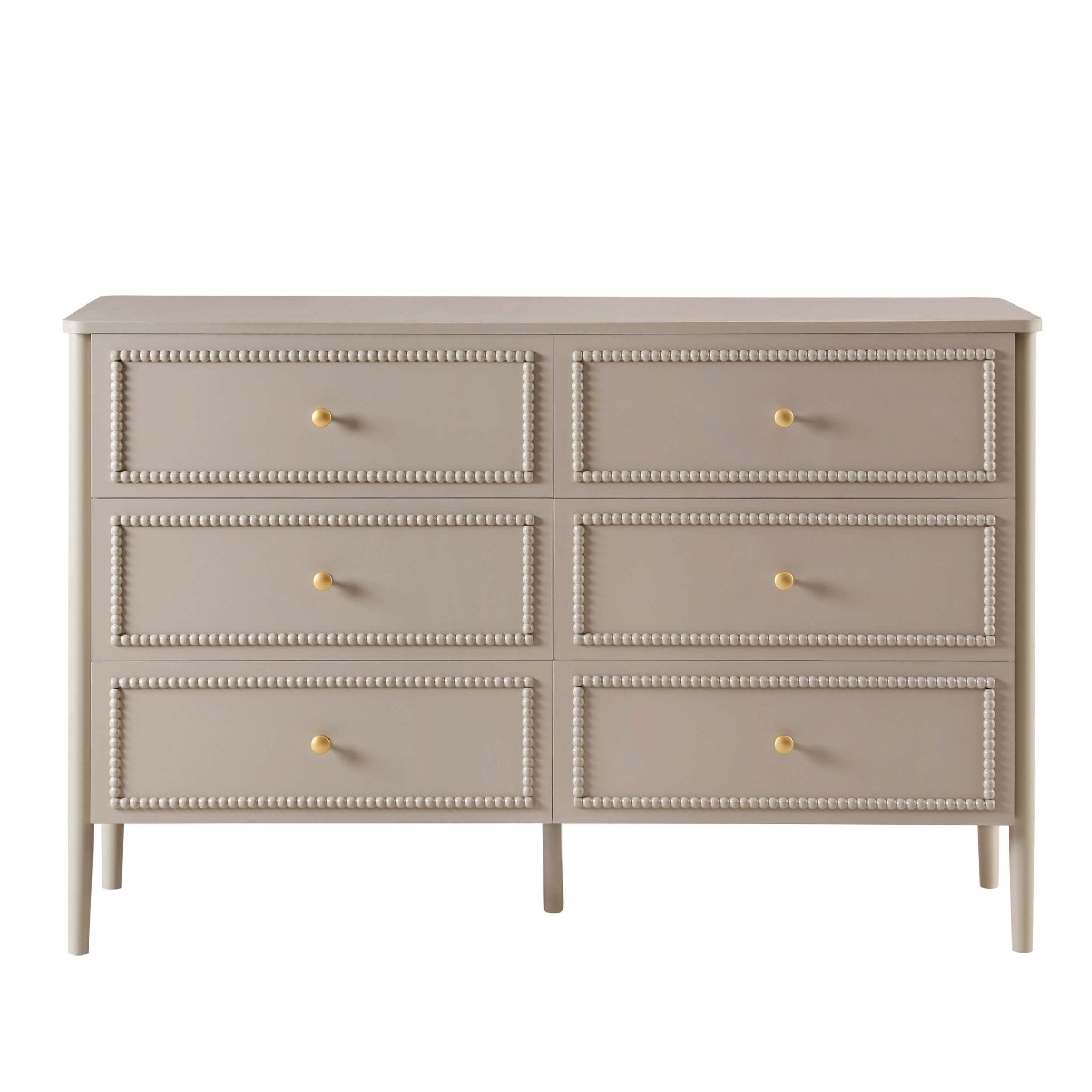 Dusklia - Posy Bobbin 6 Drawer Chest - Taupe
