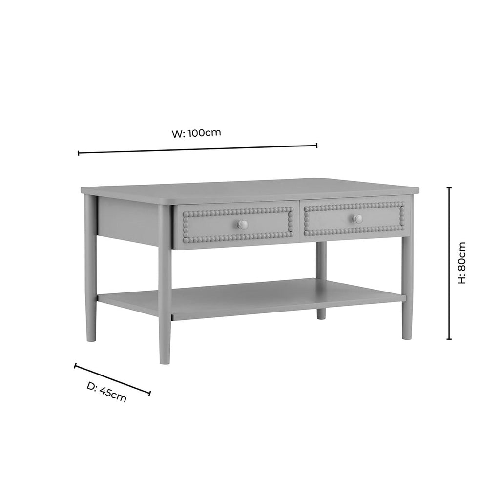 Dusklia - Posy Bobbin Dressing Table - Taupe