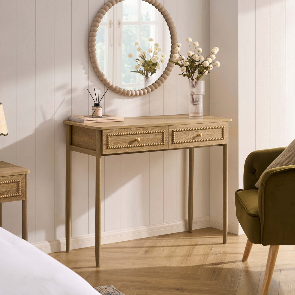Dusklia - Posy Bobbin Dressing Table - Light Wood