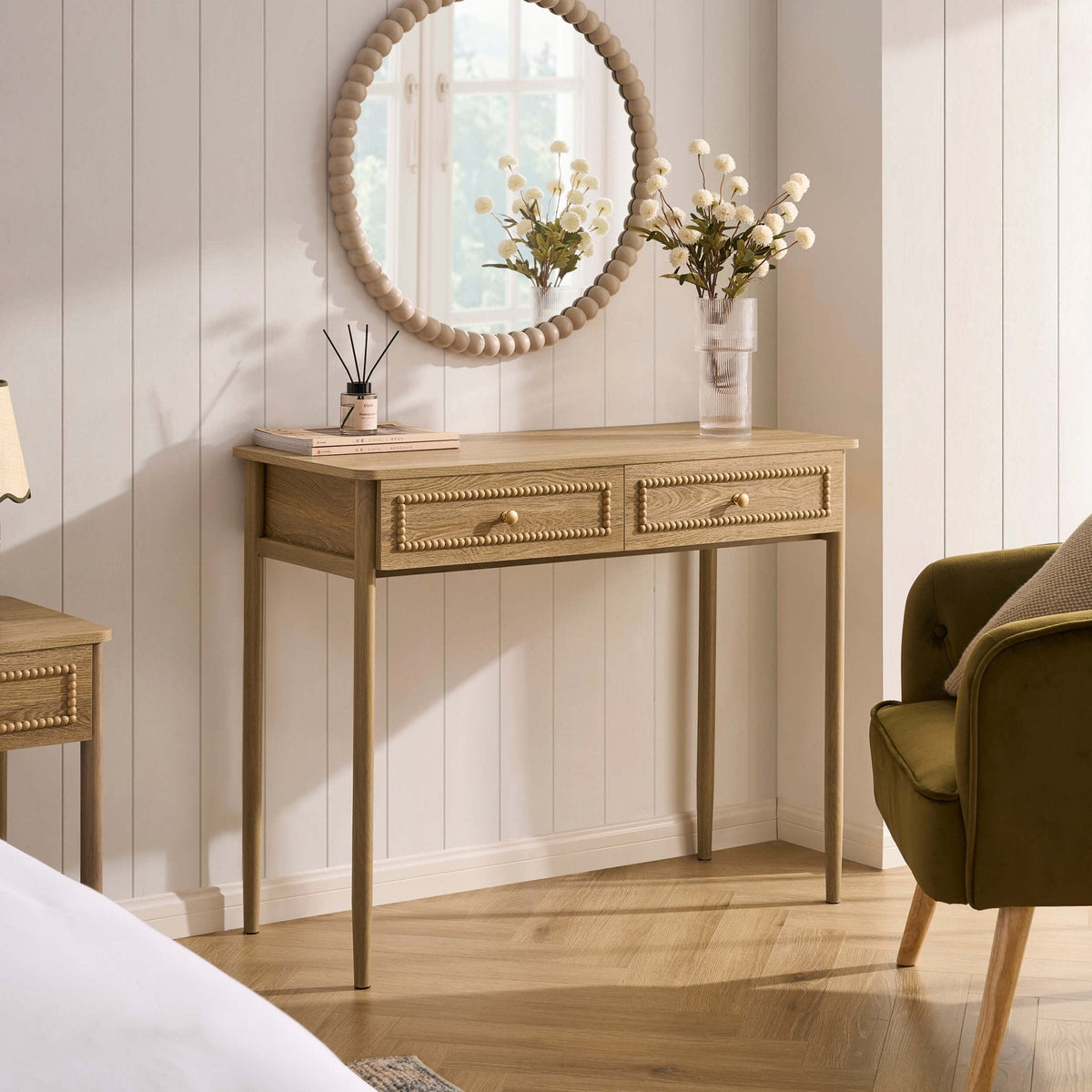 Dusklia - Posy Bobbin Dressing Table - Light Wood