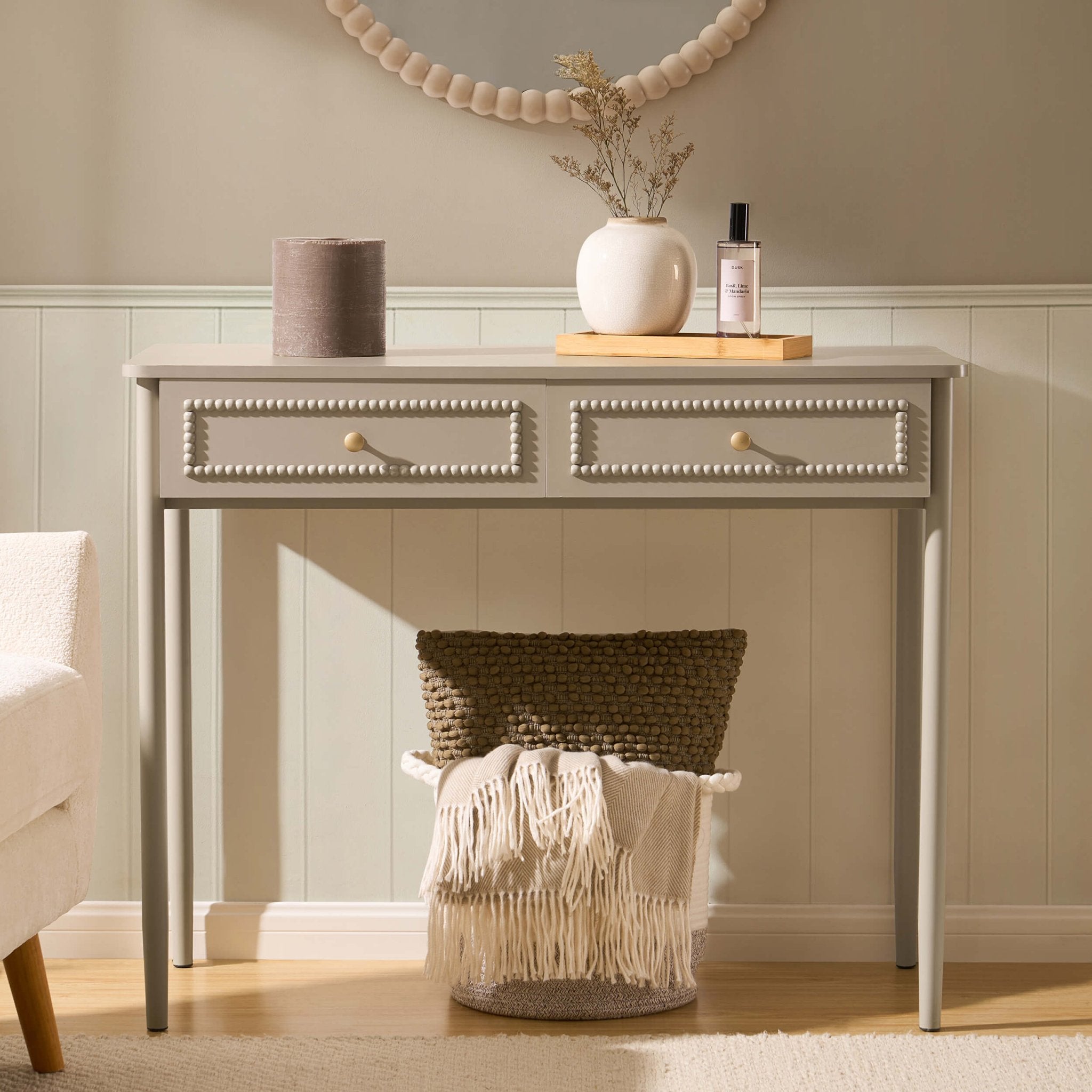 Dusklia - Posy Bobbin Dressing Table - Taupe