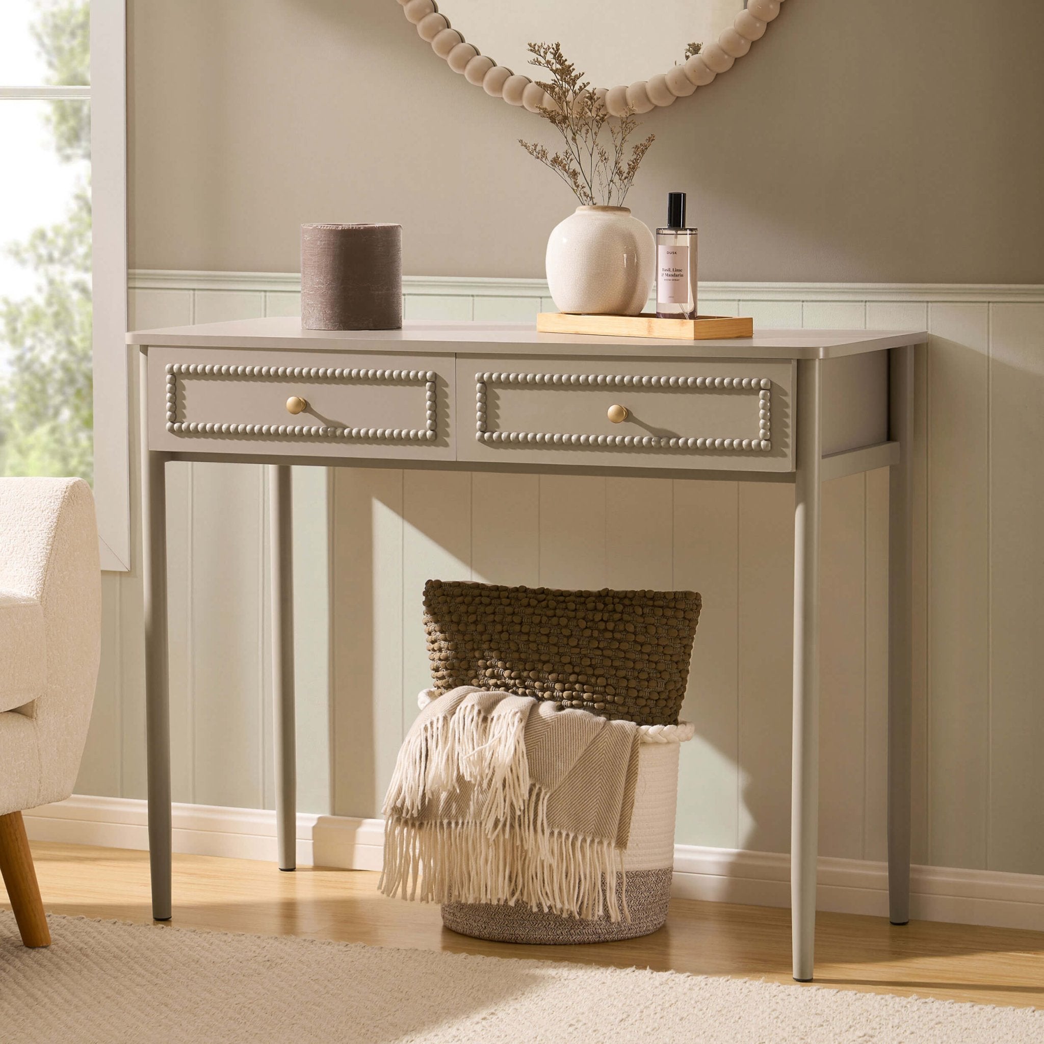 Dusklia - Posy Bobbin Dressing Table - Taupe