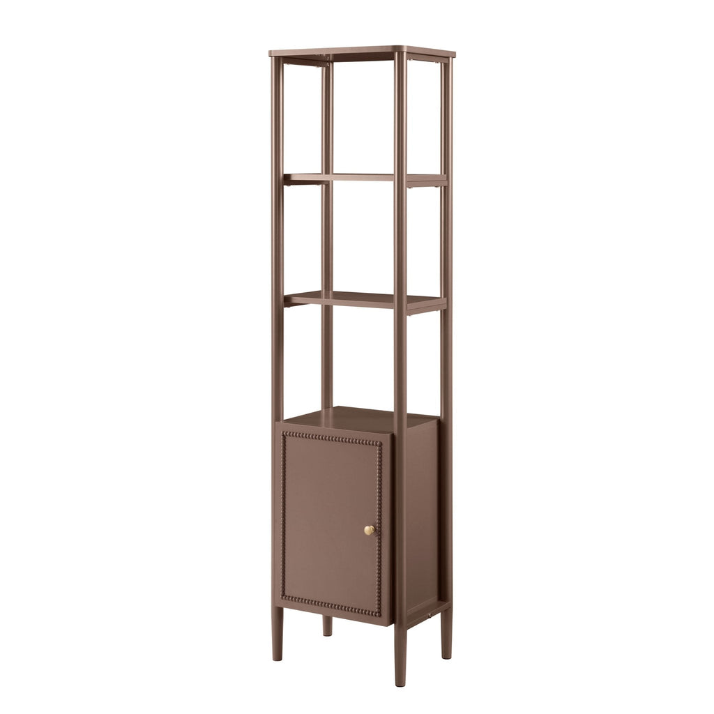 Dusklia - Posy Tall Bathroom Storage Cabinet - Mocha