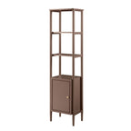 Dusklia - Posy Tall Bathroom Storage Cabinet - Mocha