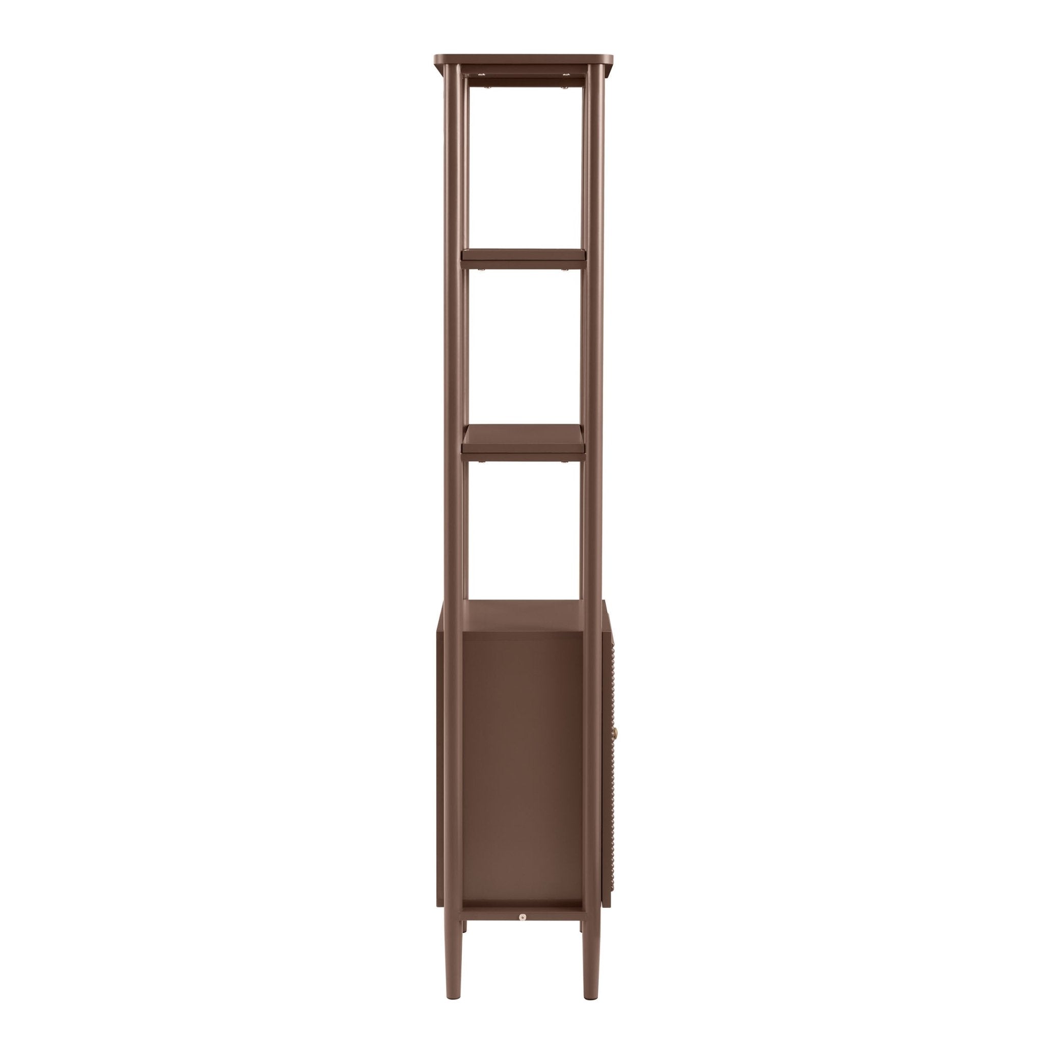 Dusklia - Posy Tall Bathroom Storage Cabinet - Mocha