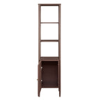 Dusklia - Posy Tall Bathroom Storage Cabinet - Mocha