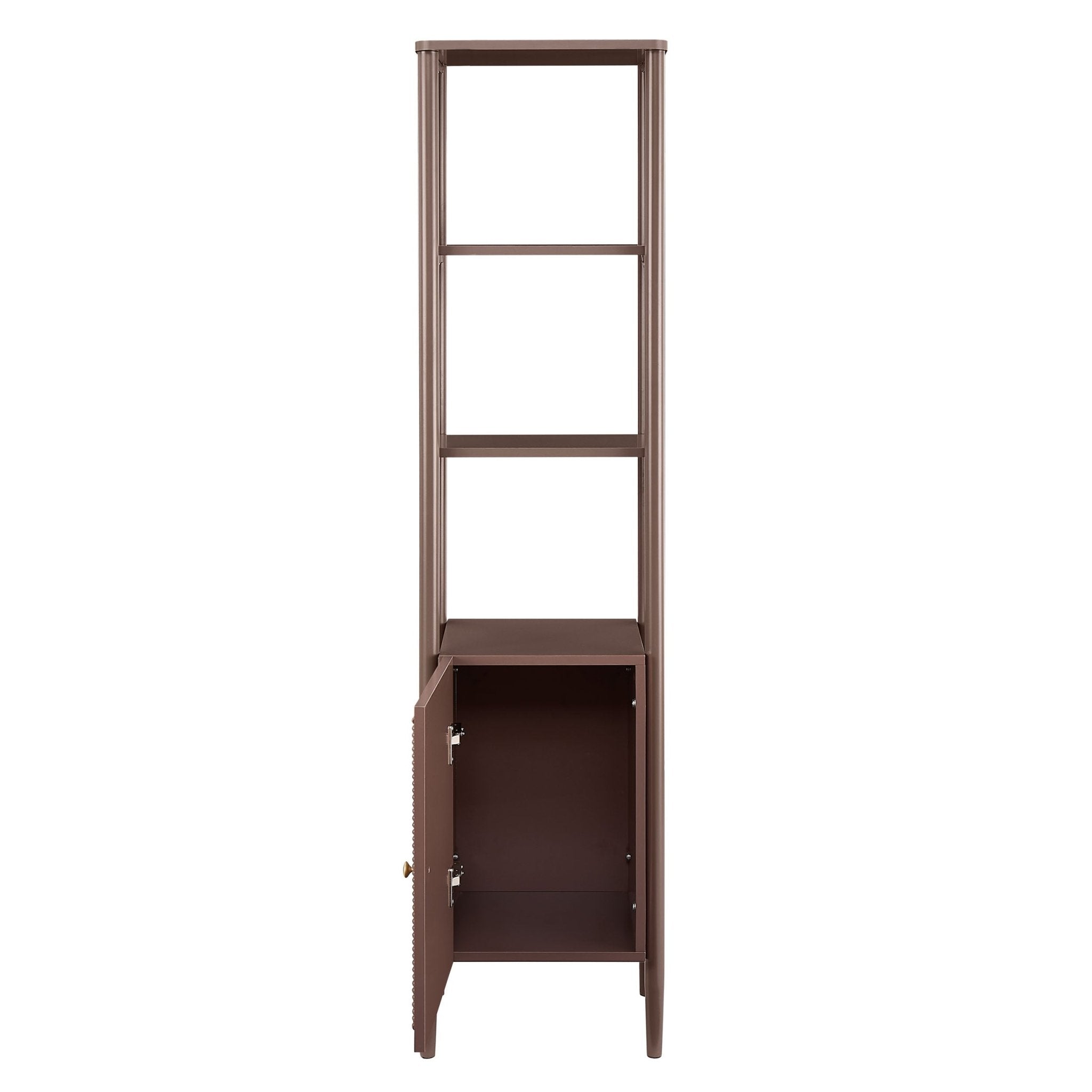 Dusklia - Posy Tall Bathroom Storage Cabinet - Mocha