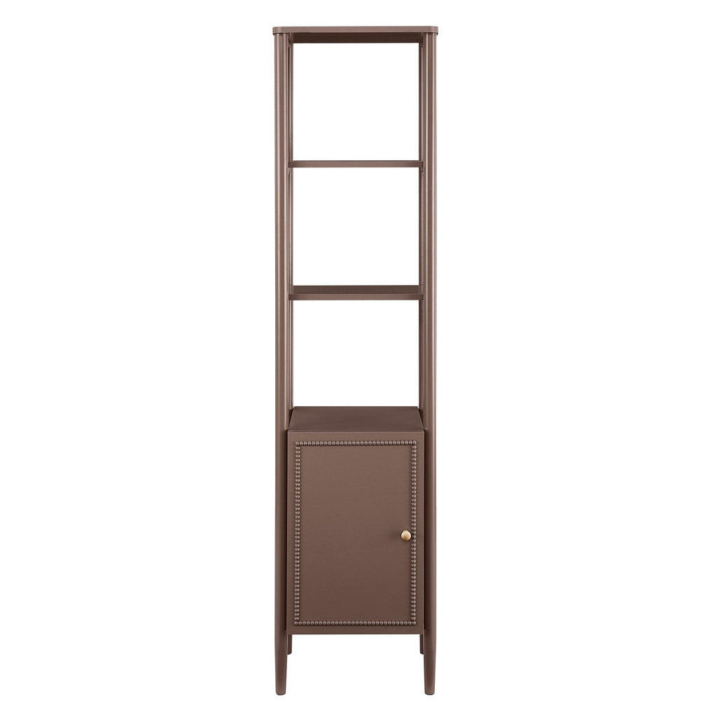 Dusklia - Posy Tall Bathroom Storage Cabinet - Mocha