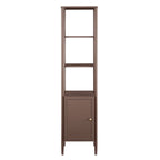 Dusklia - Posy Tall Bathroom Storage Cabinet - Mocha