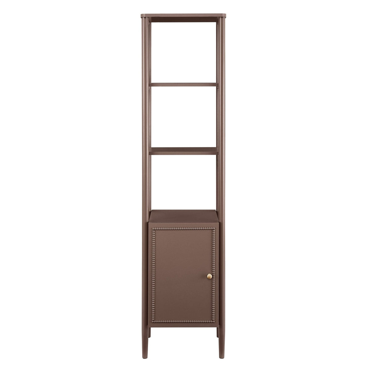 Dusklia - Posy Tall Bathroom Storage Cabinet - Mocha