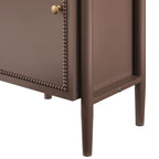 Dusklia - Posy Tall Bathroom Storage Cabinet - Mocha