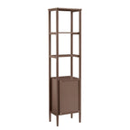 Dusklia - Posy Tall Bathroom Storage Cabinet - Mocha