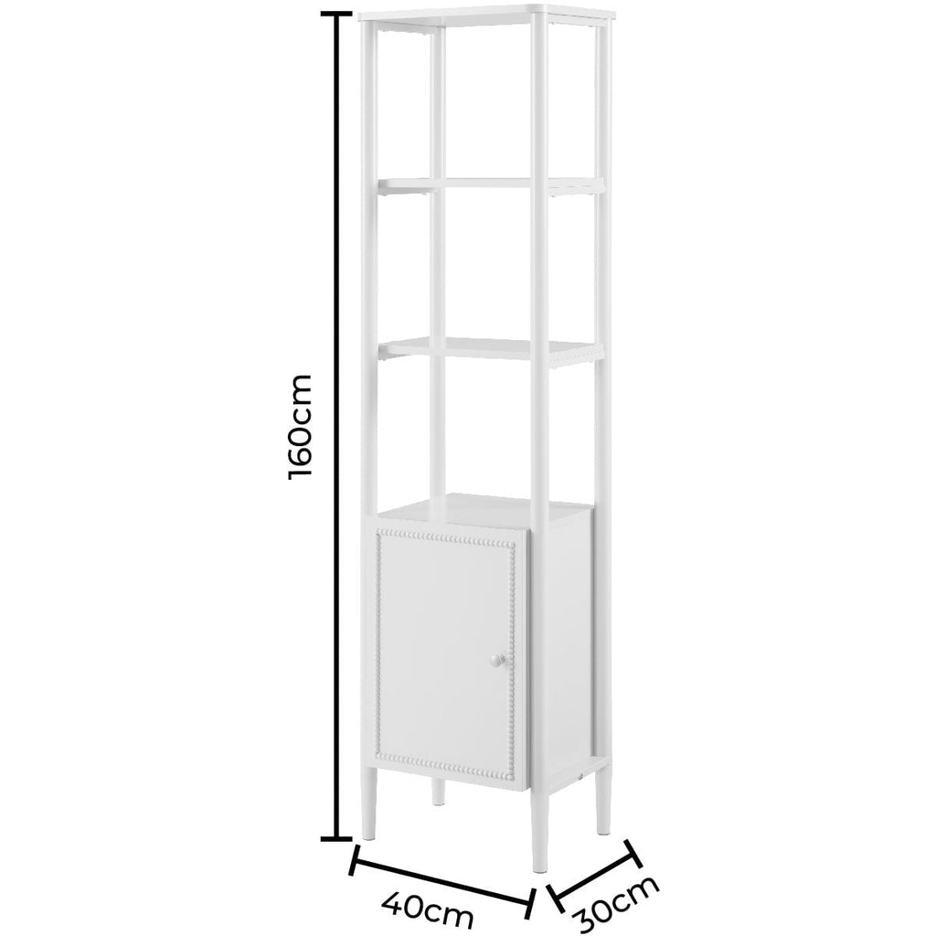 Dusklia - Posy Tall Bathroom Storage Cabinet - Taupe