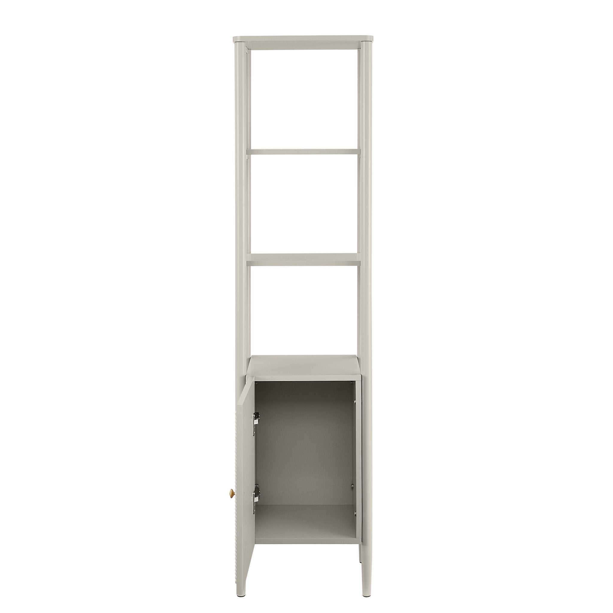 Dusklia - Posy Tall Bathroom Storage Cabinet - Taupe