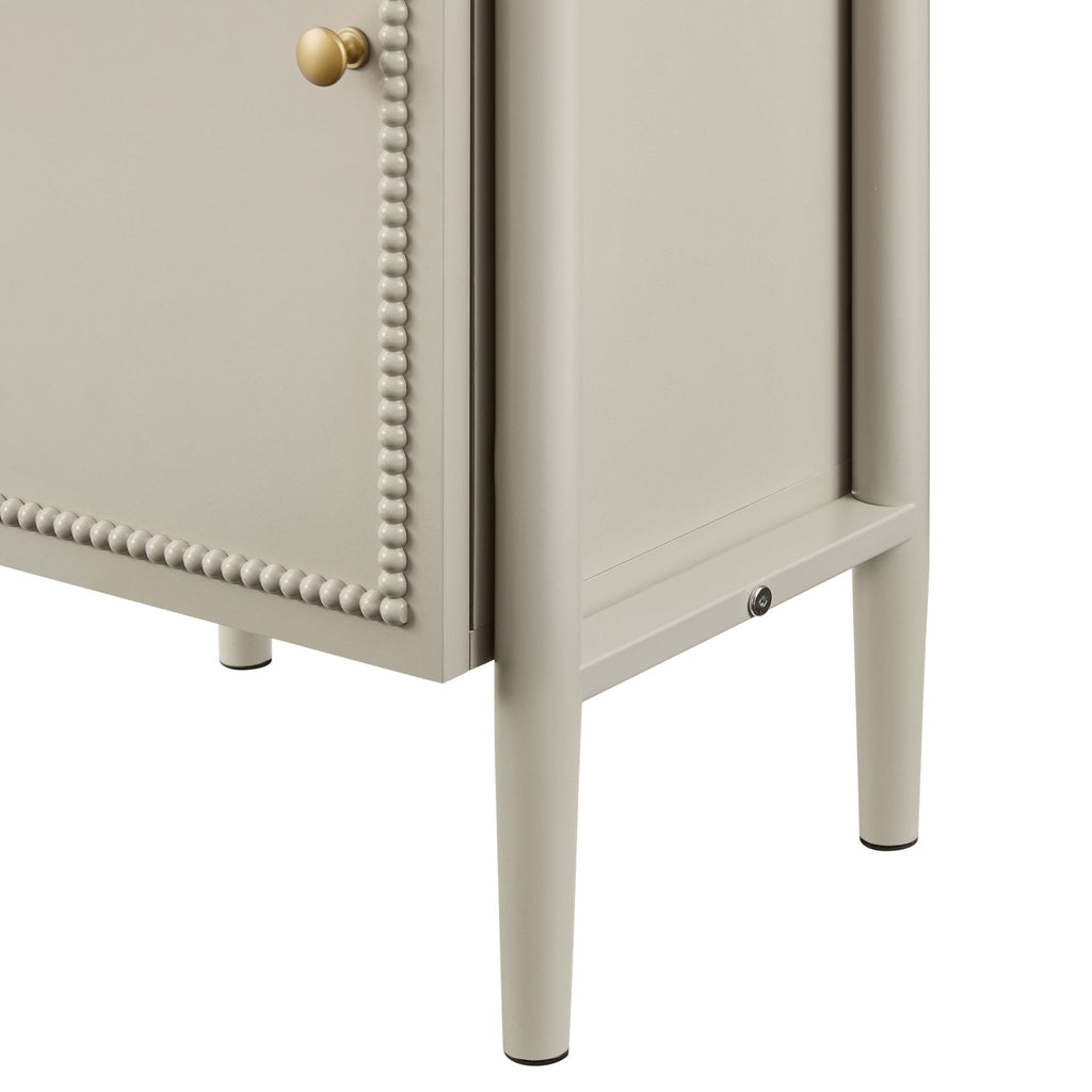 Dusklia - Posy Tall Bathroom Storage Cabinet - Taupe