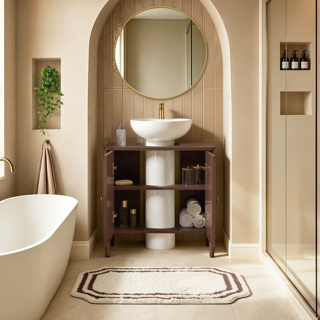 Dusklia - Posy Under Sink Bathroom Cabinet - Mocha