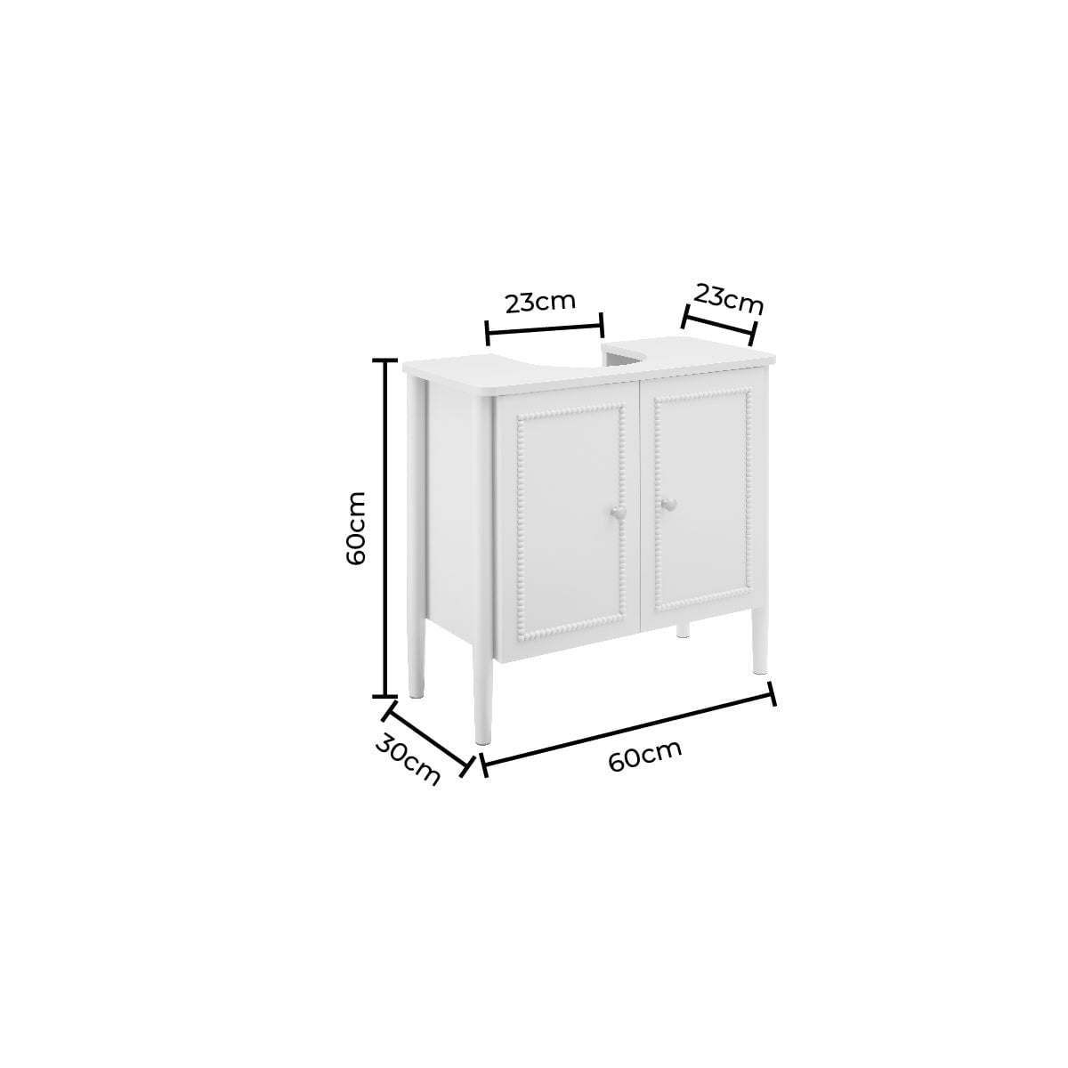 Dusklia - Posy Under Sink Bathroom Cabinet - Taupe