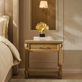 Dusklia - Prim 1 Drawer Wide Nightstand - Light Wood