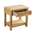 Dusklia - Prim 1 Drawer Wide Nightstand - Light Wood