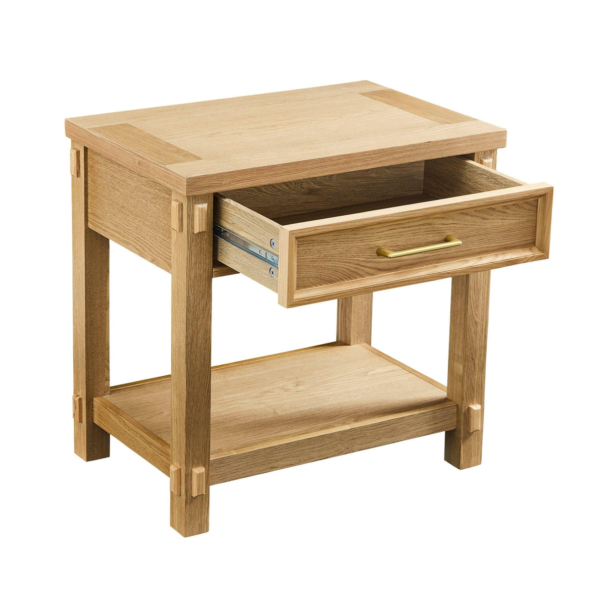 Dusklia - Prim 1 Drawer Wide Nightstand - Light Wood