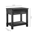 Dusklia - Prim 1 Drawer Wide Nightstand - Walnut