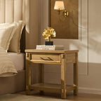 Dusklia - Prim 1 Drawer Wide Nightstand - Light Wood