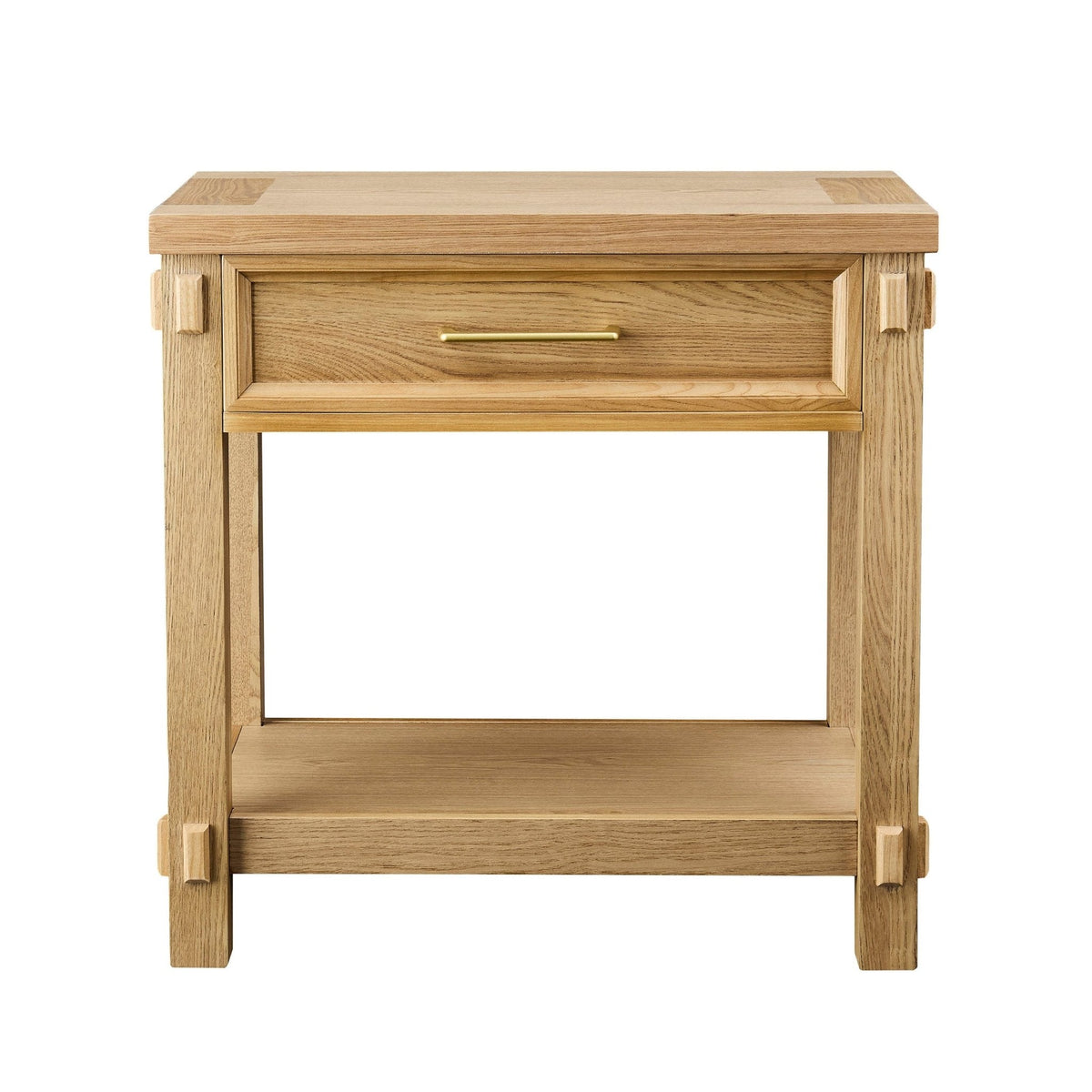 Dusklia - Prim 1 Drawer Wide Nightstand - Light Wood