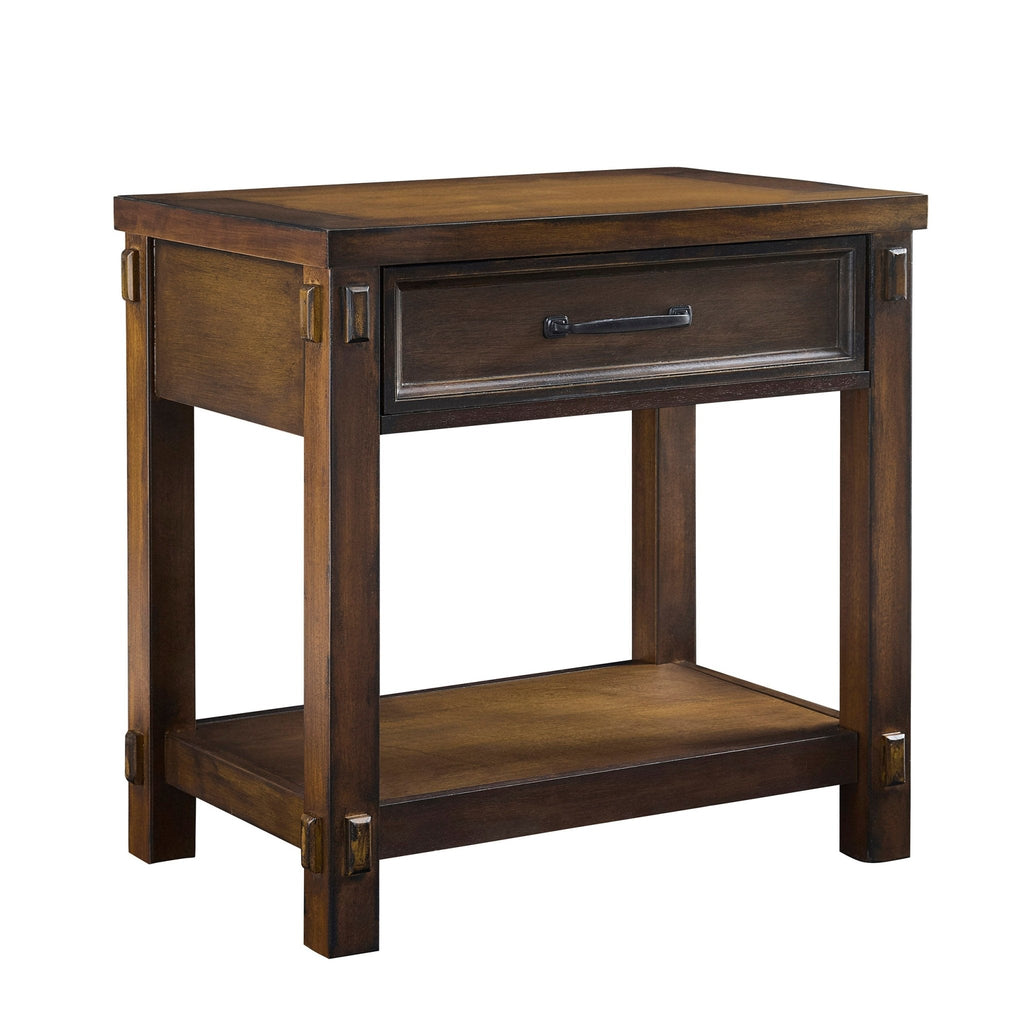 Dusklia - Prim 1 Drawer Wide Nightstand - Walnut