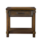 Dusklia - Prim 1 Drawer Wide Nightstand - Walnut