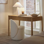 Dusklia - Primrose Boucle Dressing Table Storage Stool - Off White