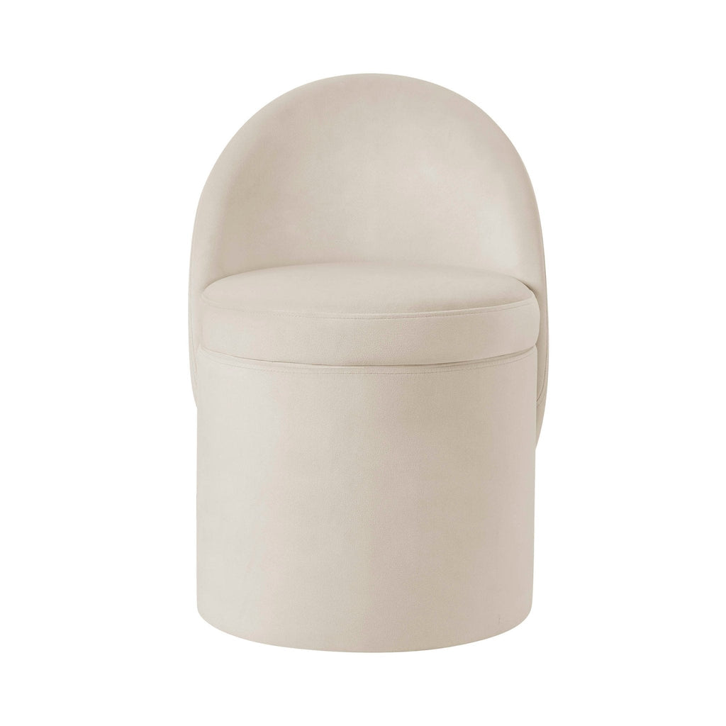 Dusklia - Primrose Dressing Table Storage Stool - Ecru