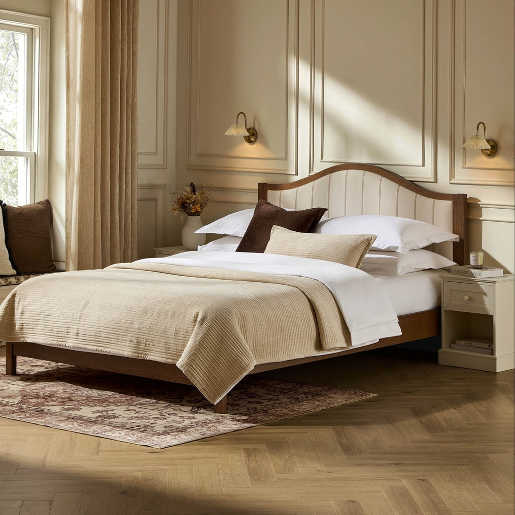 Dusklia - Provence Bed Frame - Thin Natural Stripe