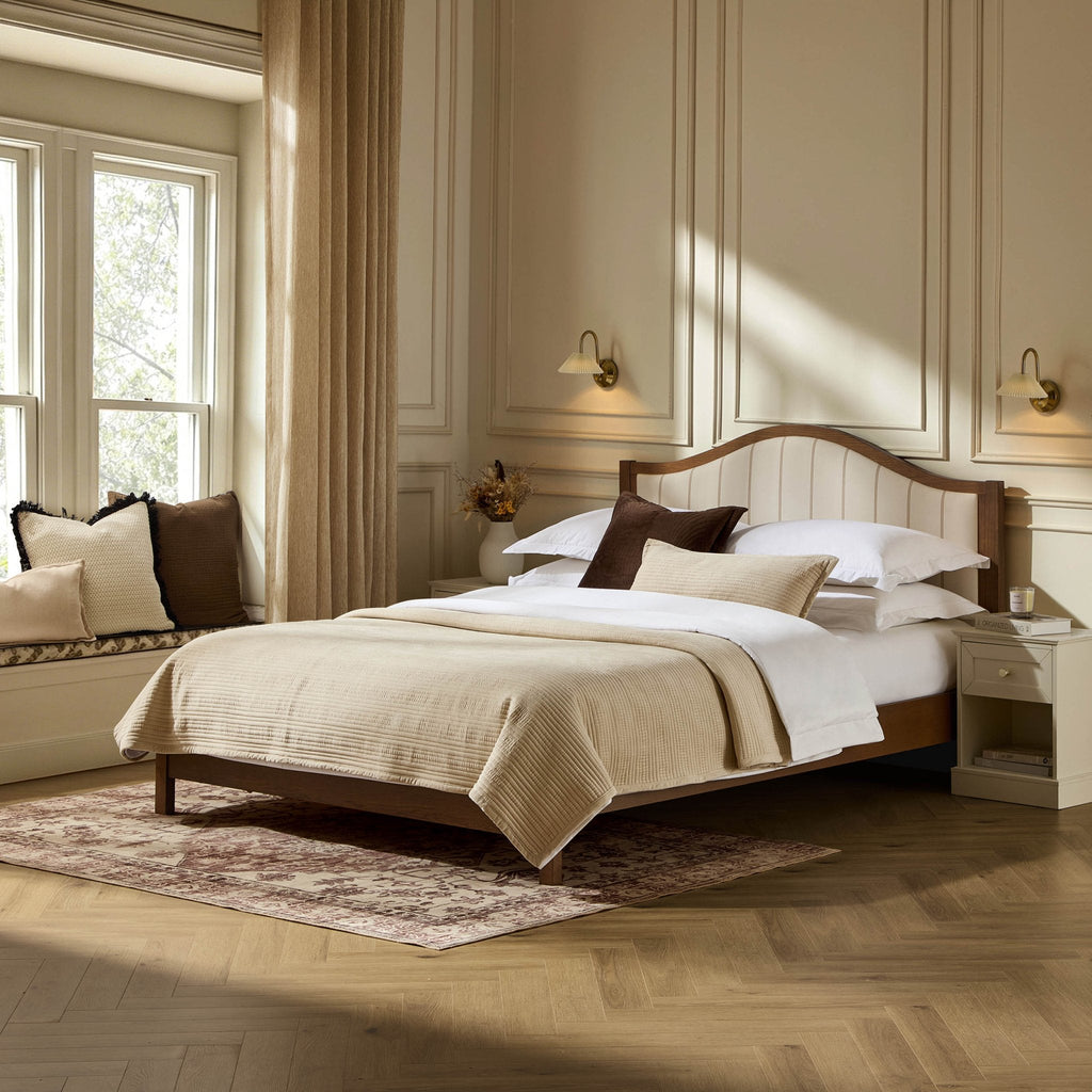 Dusklia - Provence Bed Frame - Thin Natural Stripe