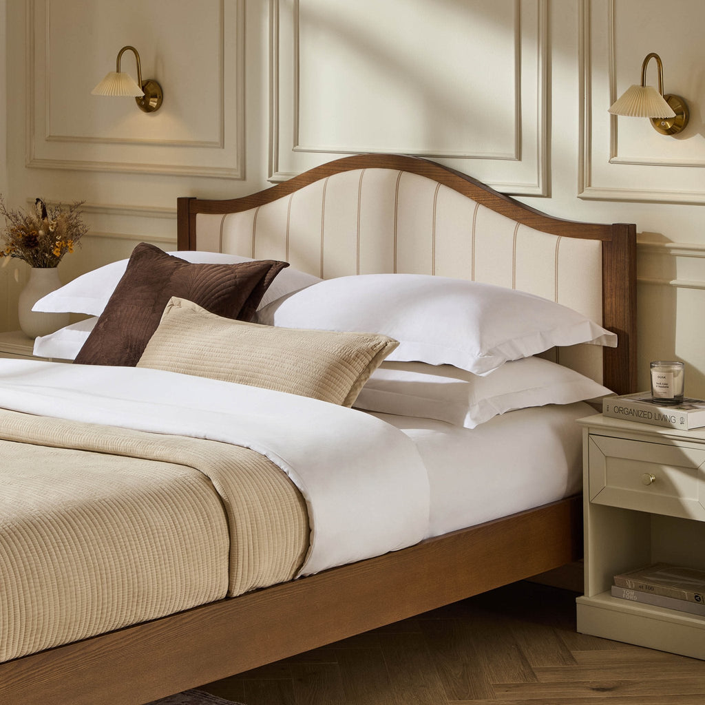 Dusklia - Provence Bed Frame - Thin Natural Stripe
