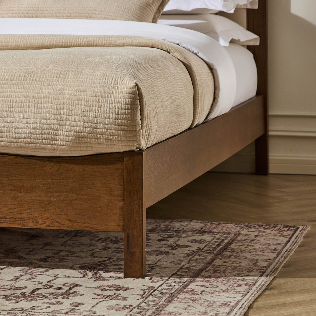 Dusklia - Provence Bed Frame - Thin Natural Stripe