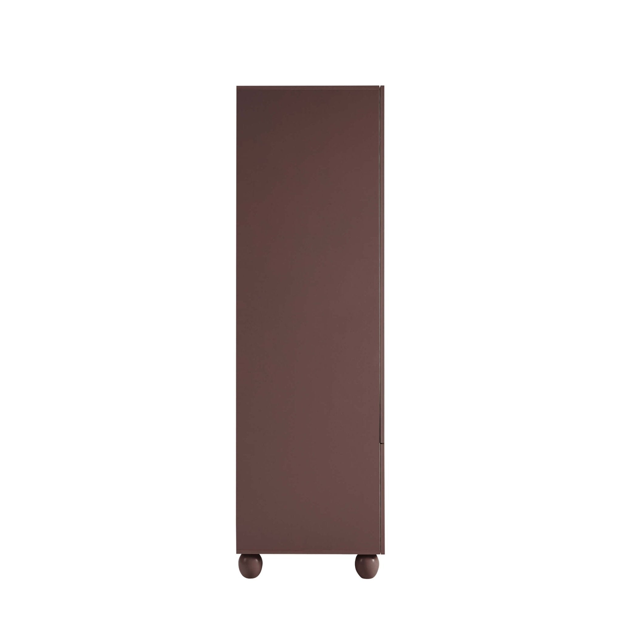 Dusklia - Rachel Arch Front 2 Door Wardrobe with Drawer - Mocha