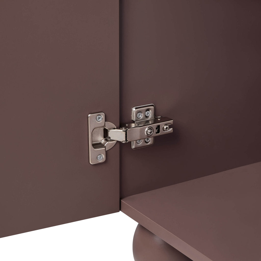 Dusklia - Rachel Arch Front 2 Door Wardrobe with Drawer - Mocha