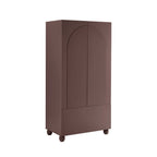 Dusklia - Rachel Arch Front 2 Door Wardrobe with Drawer - Mocha