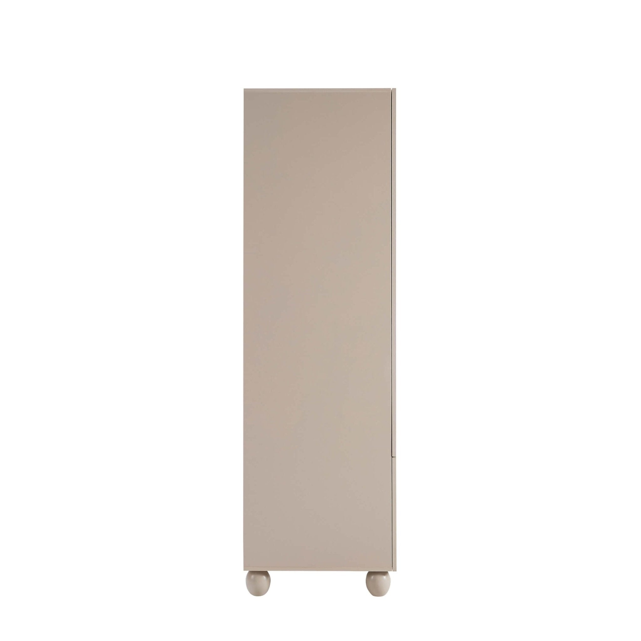 Dusklia - Rachel Arch Front 2 Door Wardrobe with Drawer - Taupe