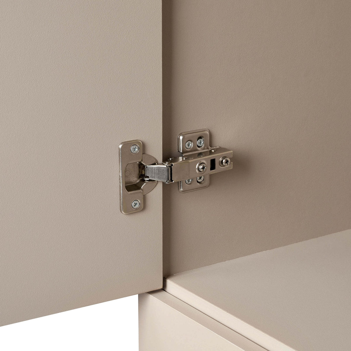 Dusklia - Rachel Arch Front 2 Door Wardrobe with Drawer - Taupe