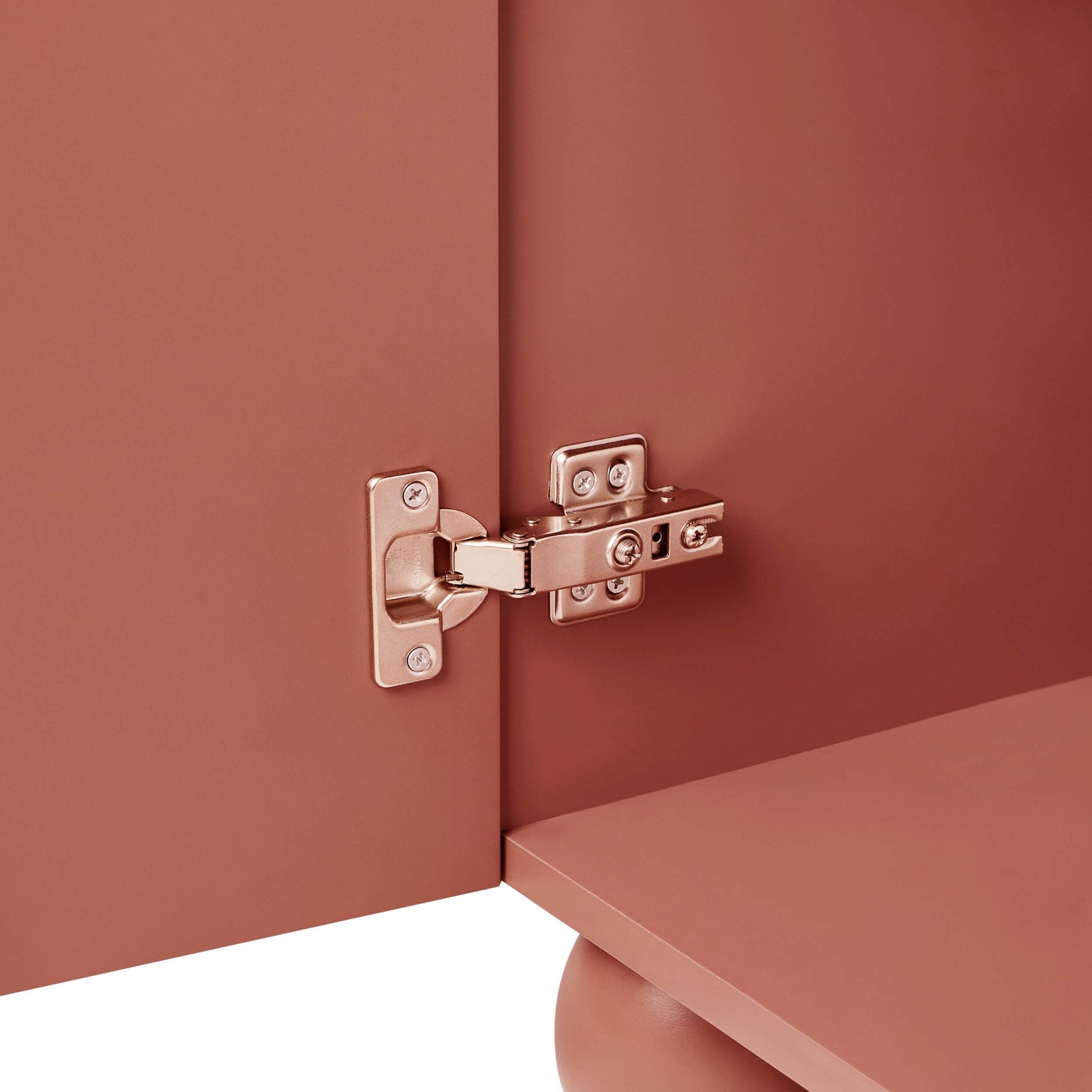 Dusklia - Rachel Arch Front 2 Door Wardrobe with Drawer - Terracotta