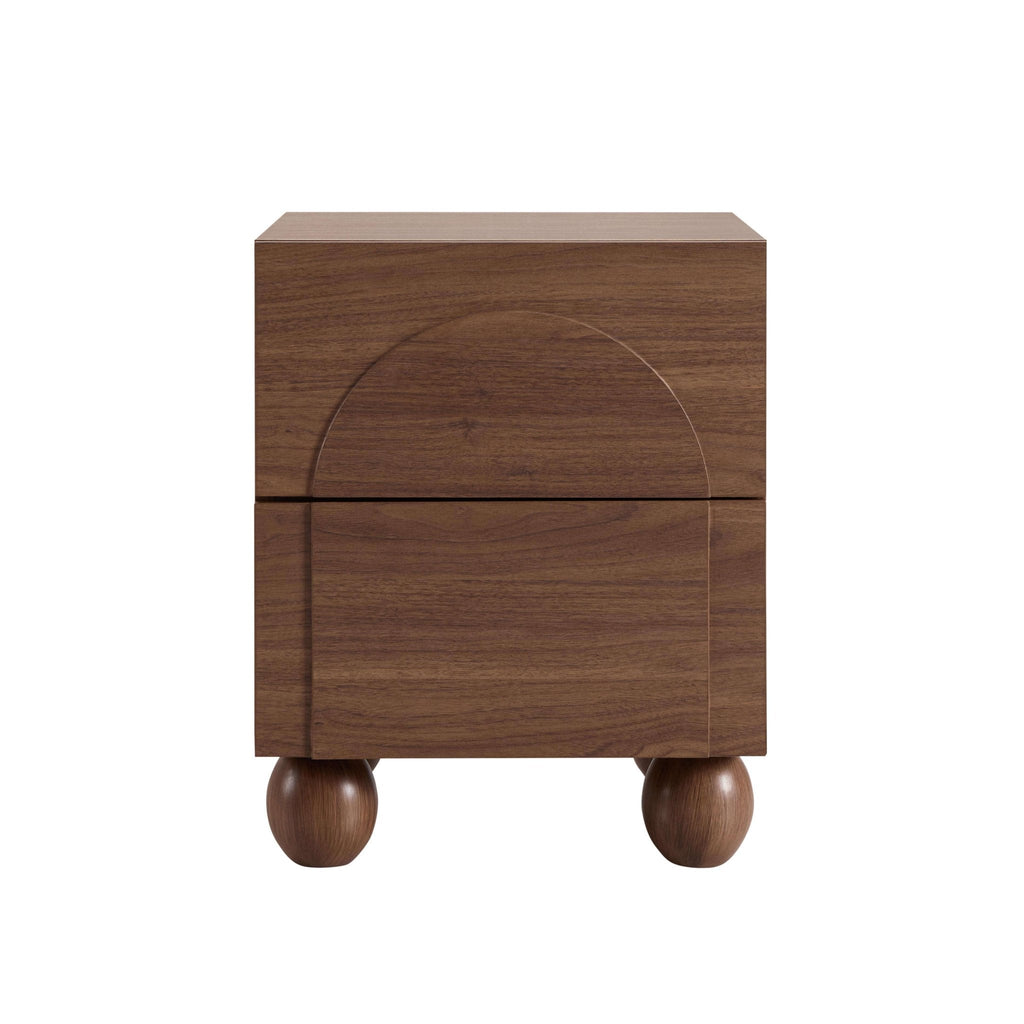 Table de chevet Rachel Arch avec 2 tiroirs - Bois moyen