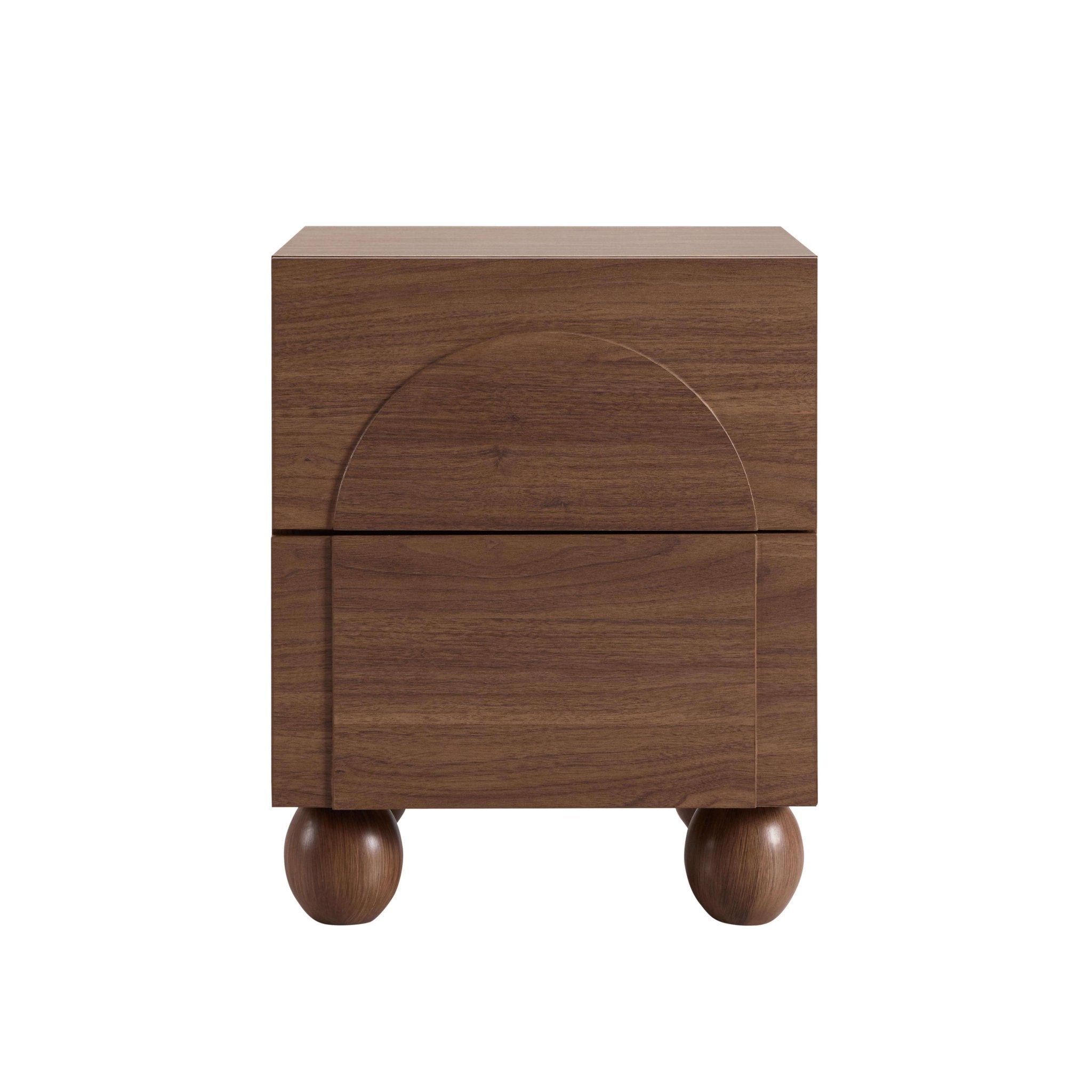 Table de chevet Rachel Arch avec 2 tiroirs - Bois moyen