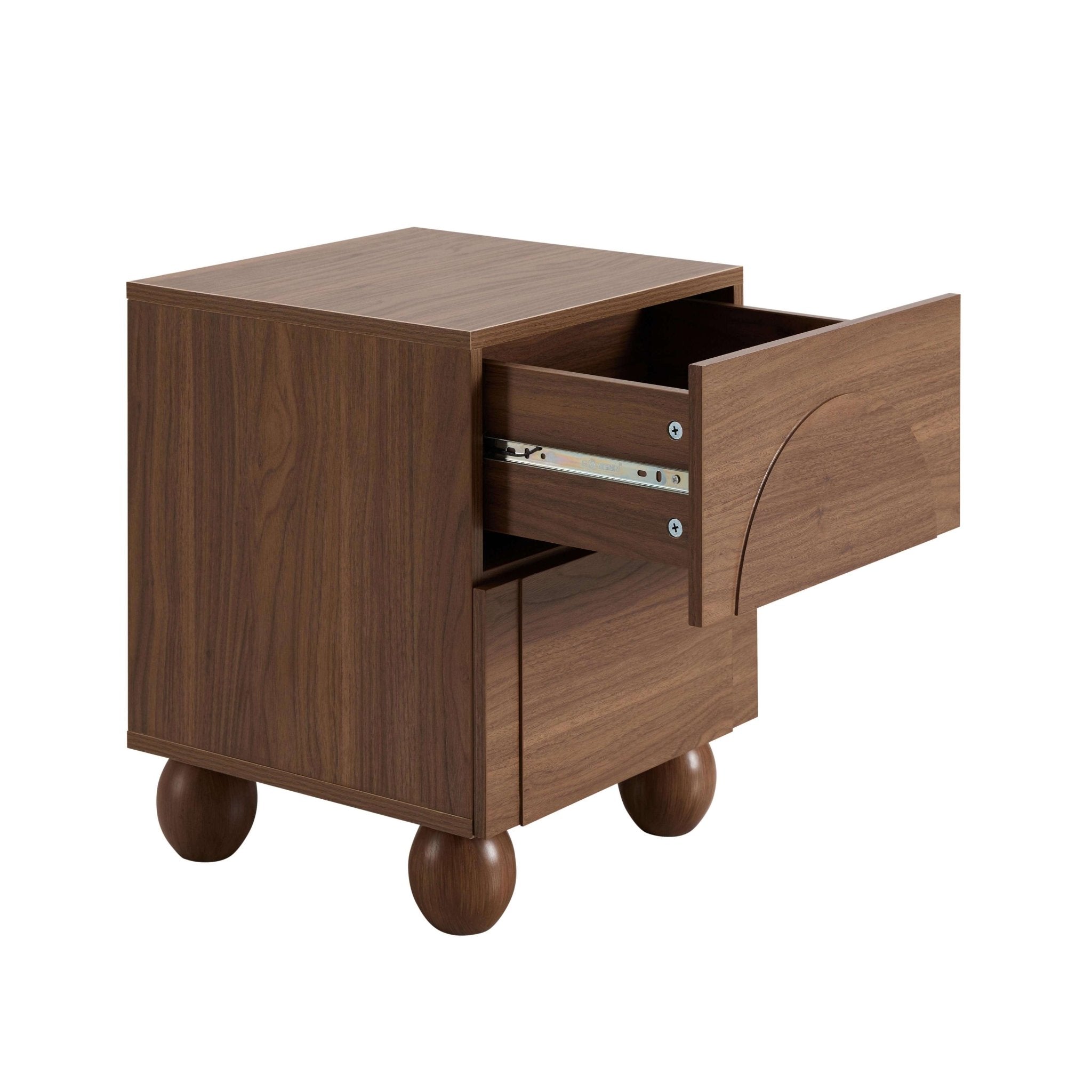 Table de chevet Rachel Arch avec 2 tiroirs - Bois moyen