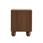Dusklia - Rachel Arch Front 2 Drawer Bedside Table - Medium Wood