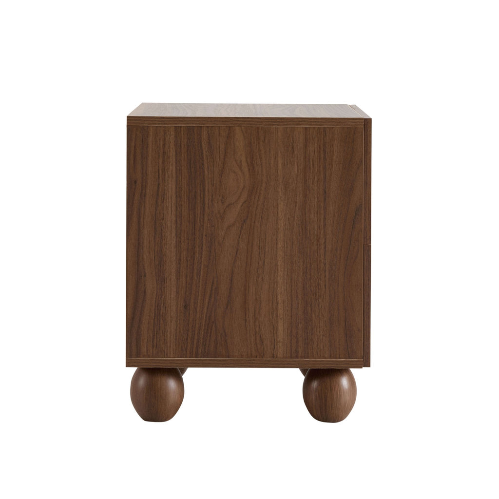 Table de chevet Rachel Arch avec 2 tiroirs - Bois moyen