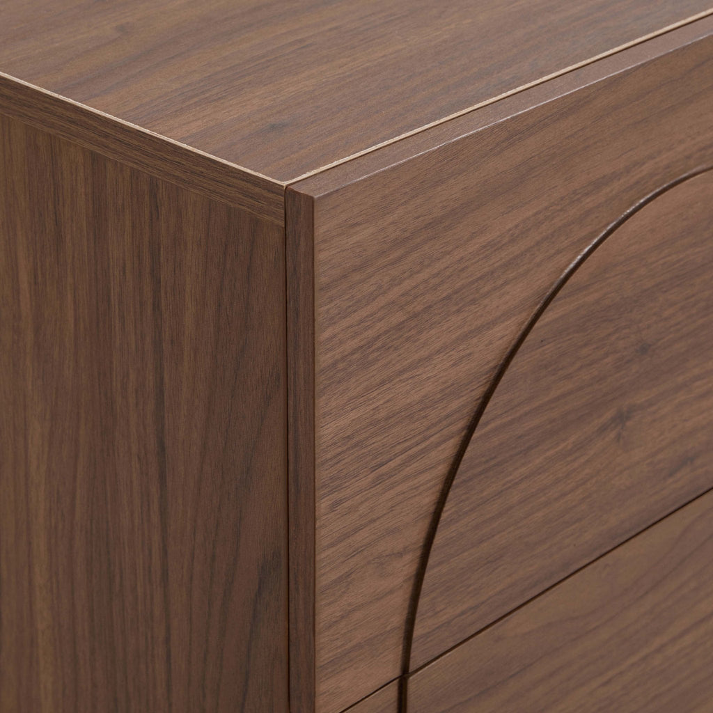 Table de chevet Rachel Arch avec 2 tiroirs - Bois moyen