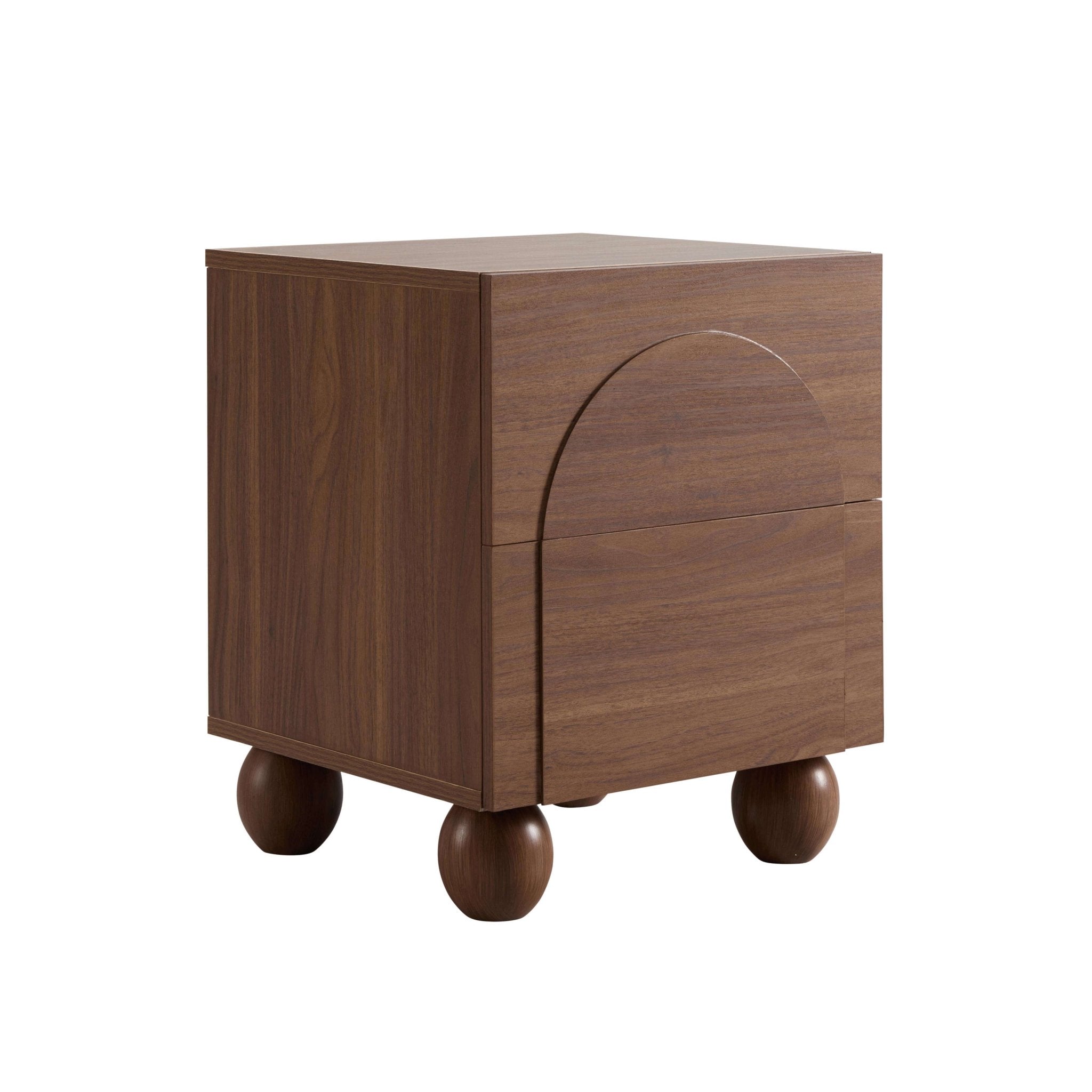 Table de chevet Rachel Arch avec 2 tiroirs - Bois moyen