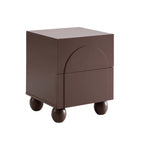 Dusklia - Rachel Arch Front 2 Drawer Bedside Table - Mocha
